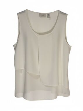 Chico's Ivory Layered Sleeveless Tank Top